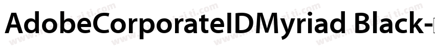 AdobeCorporateIDMyriad Black字体转换